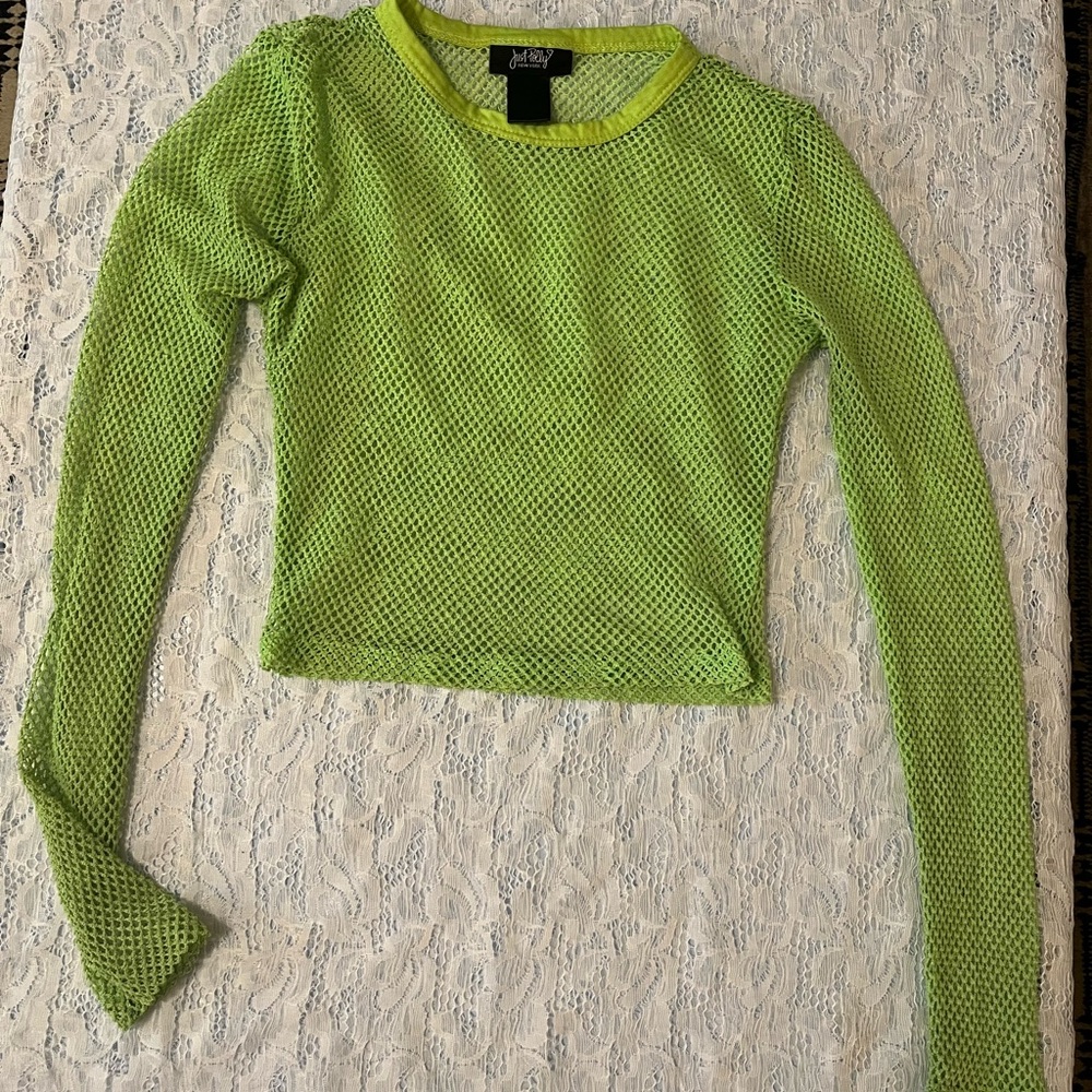 Mesh Neon Green Crop Top